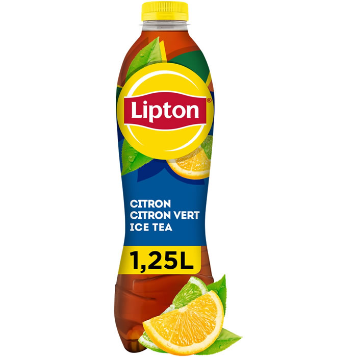 LIPTON Ice Tea – Thé glacé aromatisé au citron et citron vert 1,25 L