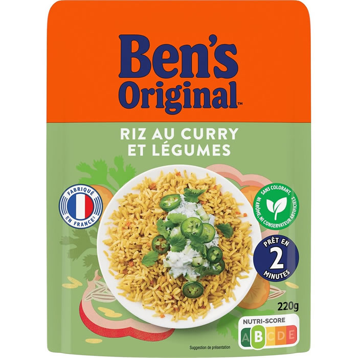 BEN’S Original – Riz au curry et légumes micro-ondes 220 g