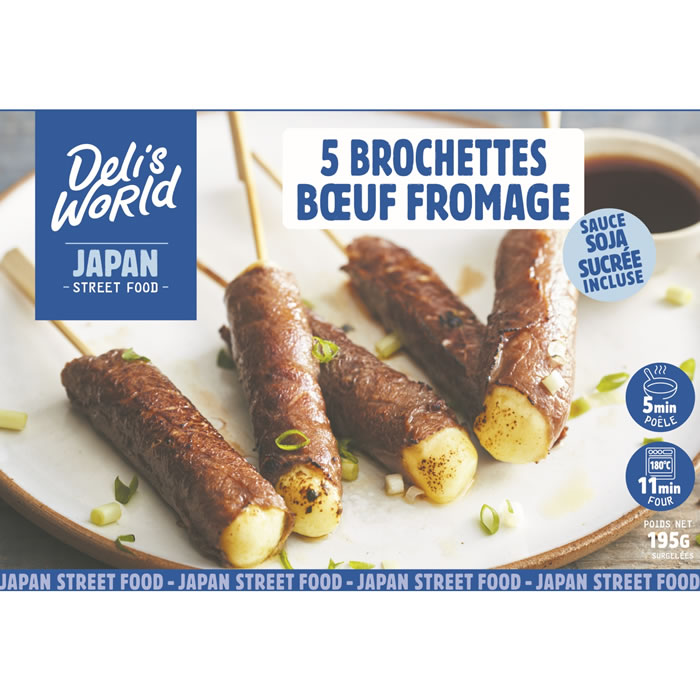 DELI’S WORLD Japon – Brochettes de boeuf au fromage (195g)