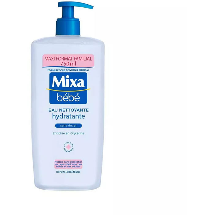 MIXA Bébé – Eau nettoyante hydratante 750 ml