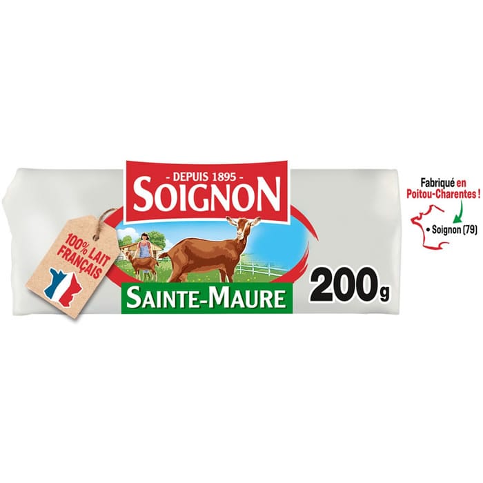 SOIGNON – Bûche de fromage de chèvre Sainte-Maure de Touraine 200 g