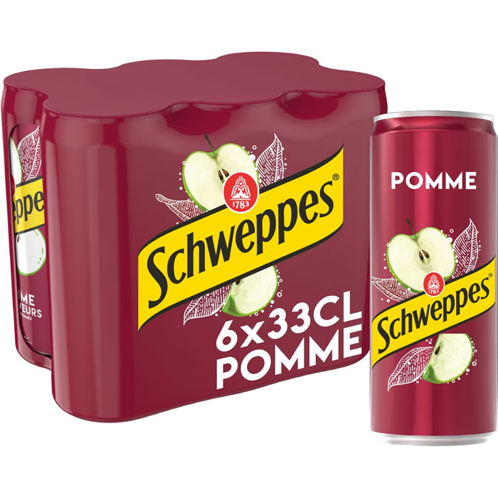 SCHWEPPES – Boisson gazeuse à la pomme 6 x 33 cl