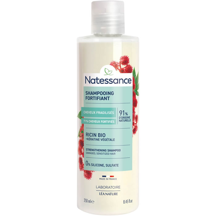 NATESSANCE Shampoing ricin et kératine végétale 250 ml