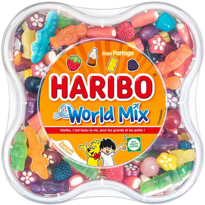 HARIBO World Mix Assortiment de bonbons gélifiés 750g
