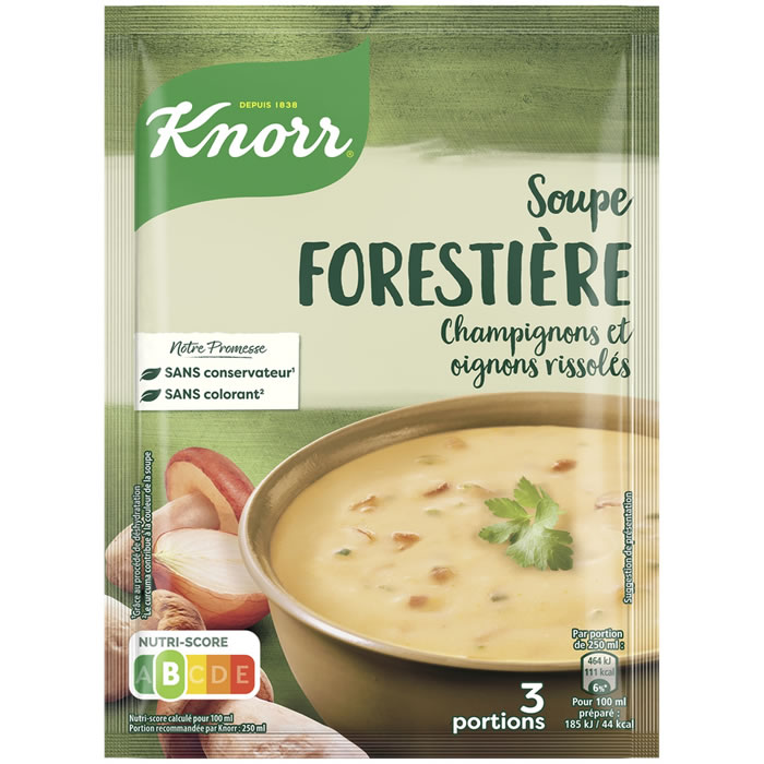 KNORR – Soupe forestière instantanée aux champignons et oignons 85g