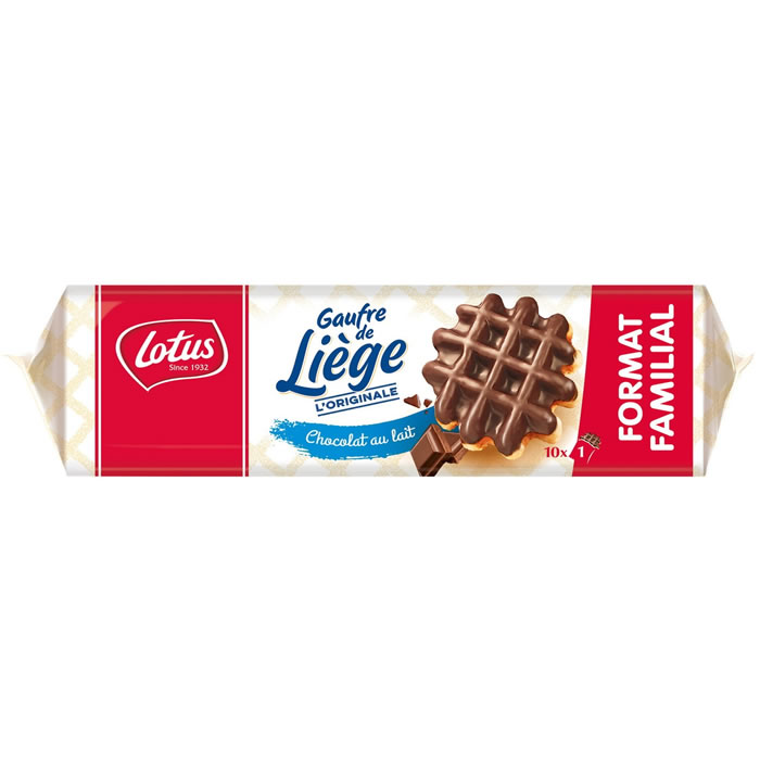 LOTUS – Gaufres de Liège nappées de chocolat au lait 518g