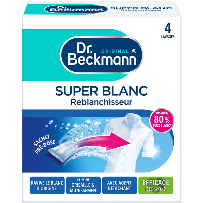 DR.BECKMAN Super blanc reblanchisseur x4 sachets
