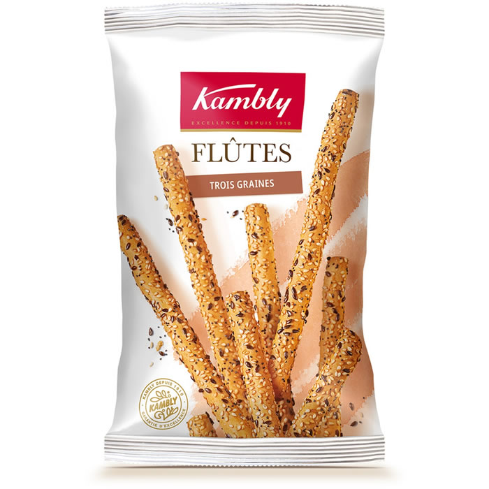 KAMBLY – Flûtes aux 3 graines 125g