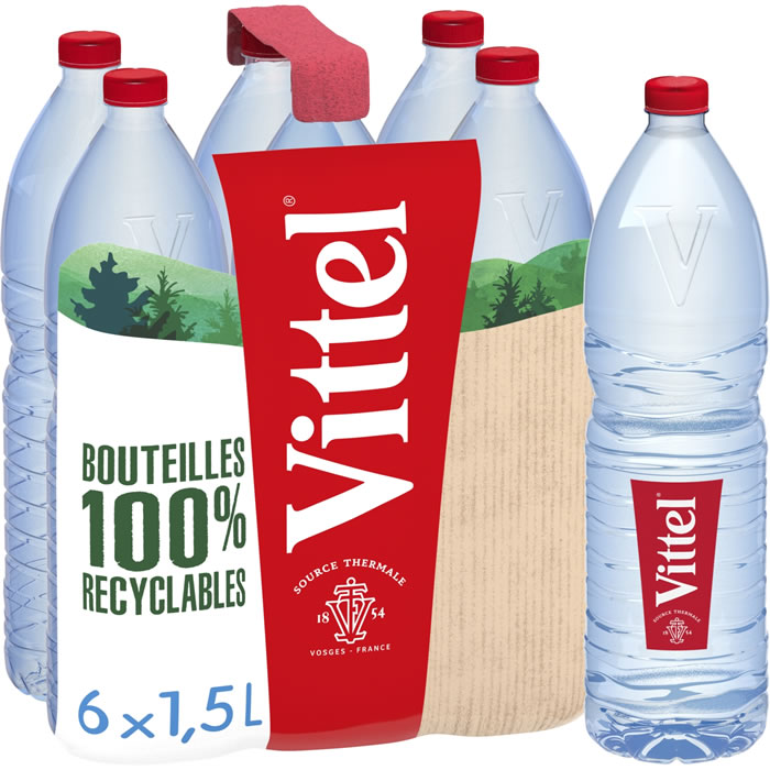 VITTEL – Eau minérale naturelle 6 x 1,5 L