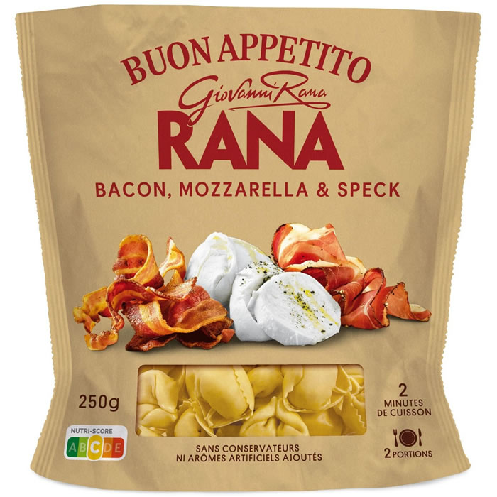 GIOVANNI RANA – Tortellini au bacon, mozzarella et speck 250g