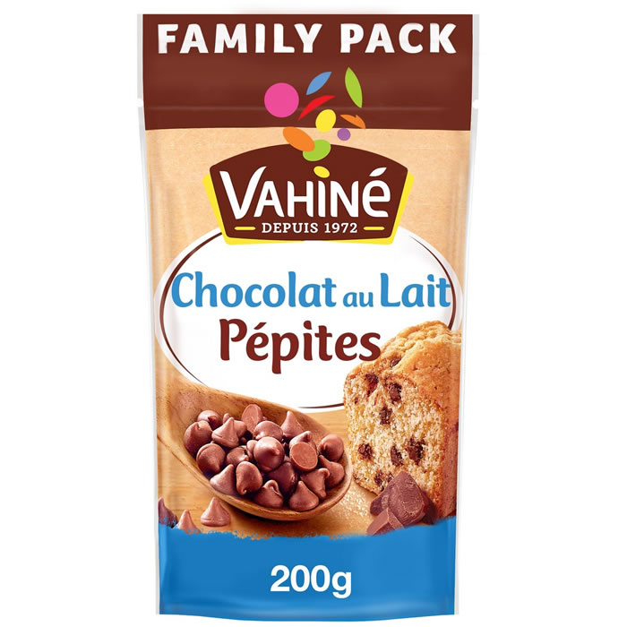 VAHINE – Pépites de chocolat au lait 200 g