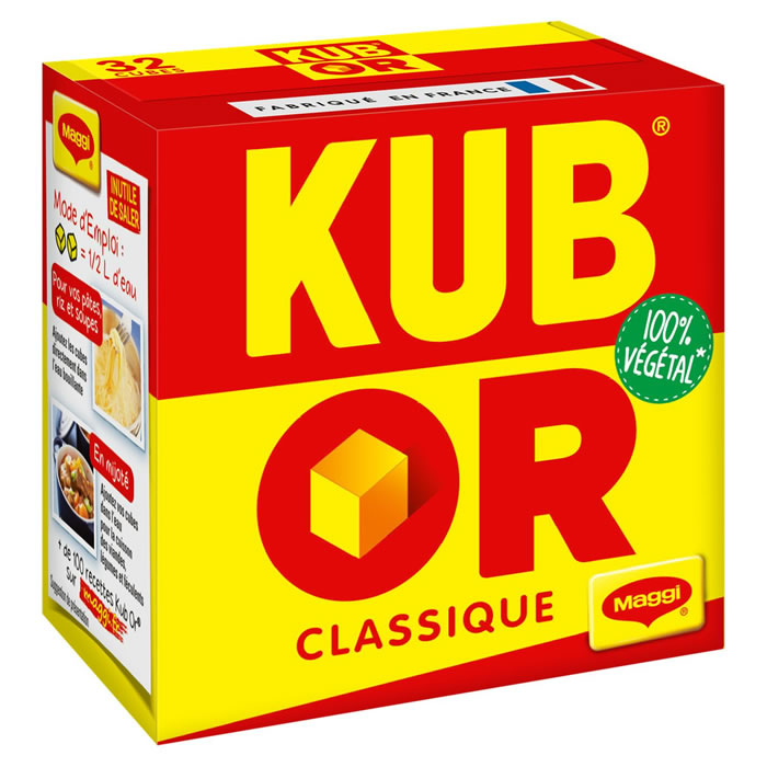 MAGGI KUB OR – Bouillon végétal dégraissé en cube – 128g