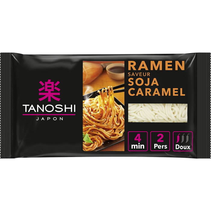 TANOSHI Japon – Nouilles ramen au soja et caramel 360g