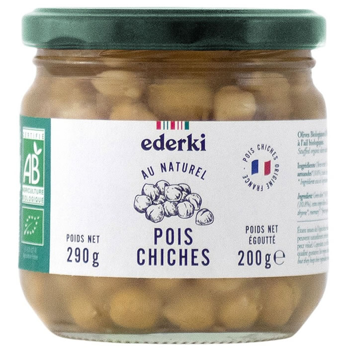 EDERKI – Pois chiches au naturel bio – 290 g