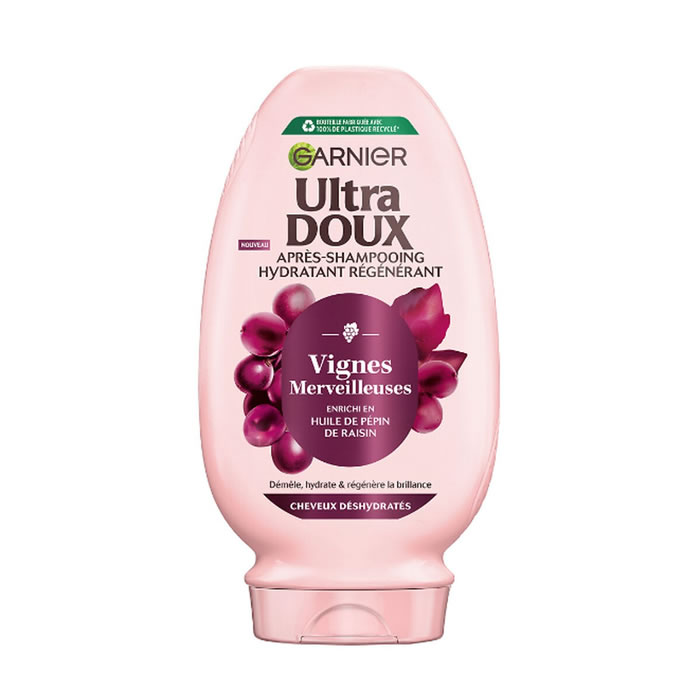 GARNIER Ultra Doux – Après-shampoing à l’huile de pépin de raisin 200 ml