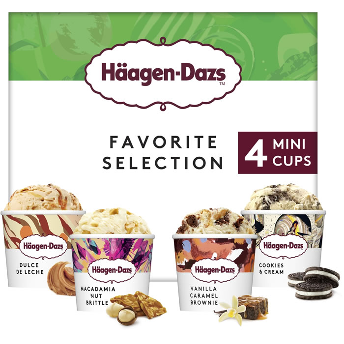 HÄAGEN-DAZS – Mini crème glacée à la vanille et caramel (4 x 80g)