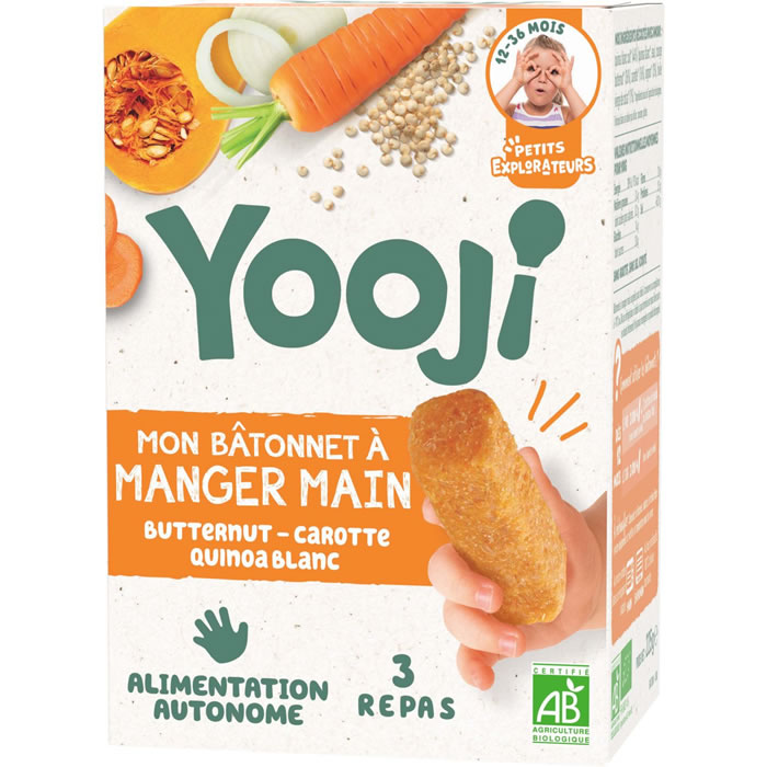 YOOJI – Bâtonnets de butternut, carotte et quinoa dès 12 mois bio 225g