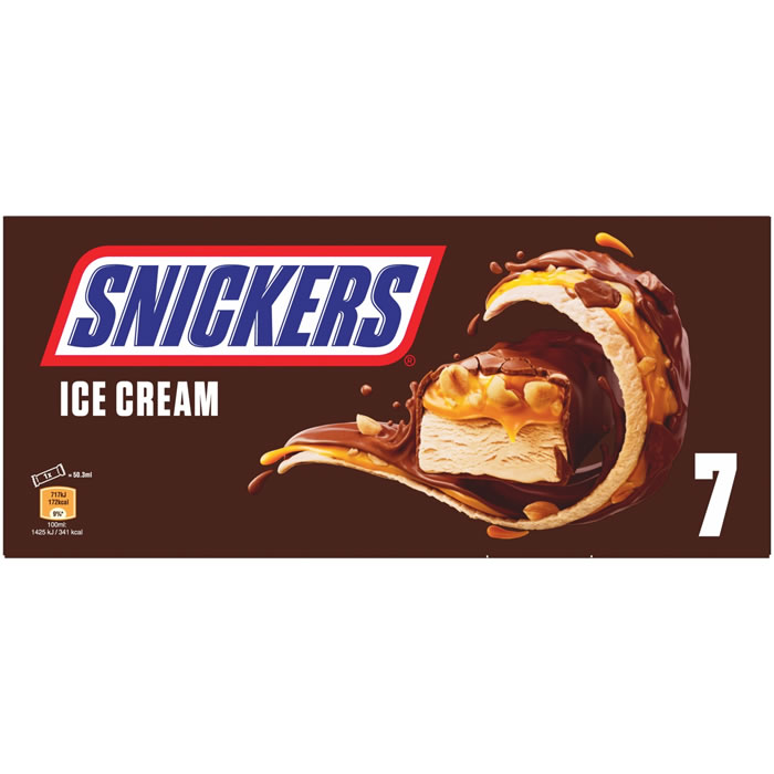SNICKERS – Barres glacées au caramel et cacahuètes (Petit Format)