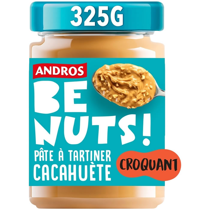 ANDROS Be Nuts – Pâte à tartiner à la cacahuète croquant 325 g