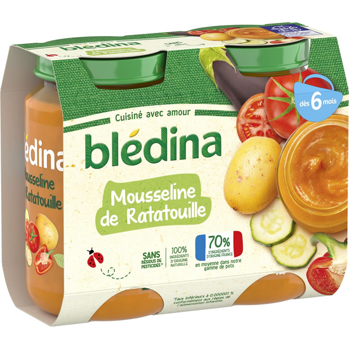 BLEDINA – Mousseline de ratatouille 2×200 g
