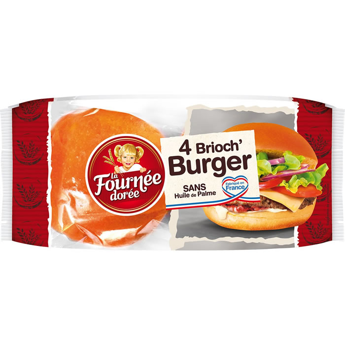 FOURNEE DOREE – Pains hamburgers briochés 250g
