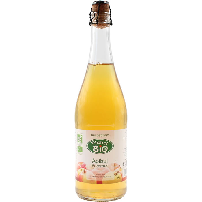PLANET BIO Apibul – Jus de pommes pétillant bio 75 cl