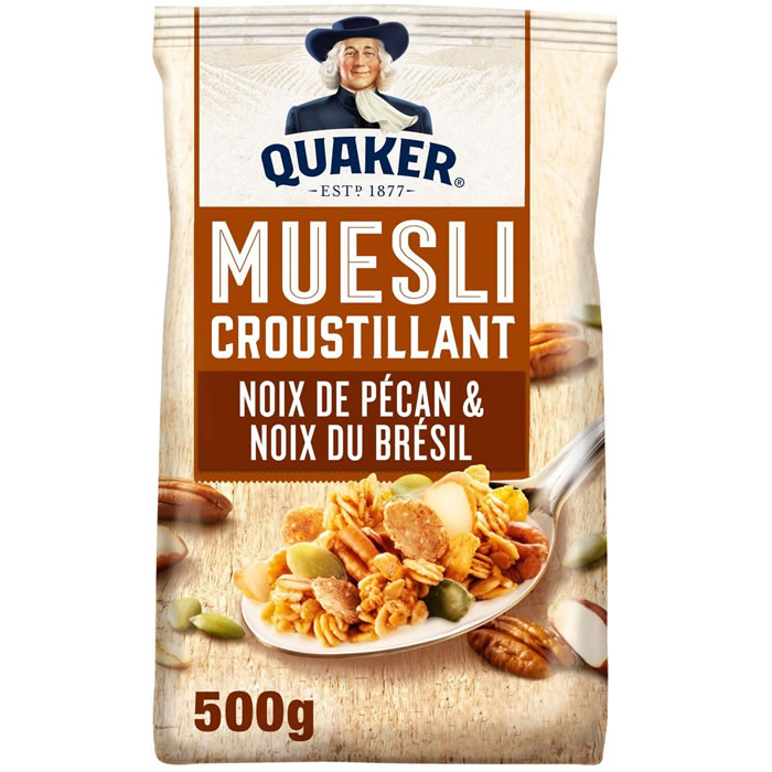 QUAKER – Muesli croustillant aux noix de pécan et du Brésil 500 g