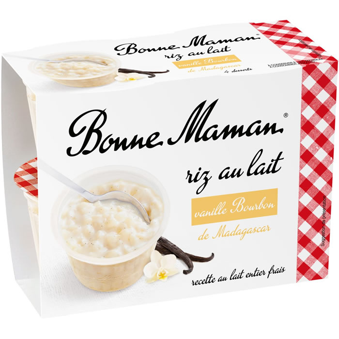 Bonne Maman – Riz au lait à la vanille 4x100g