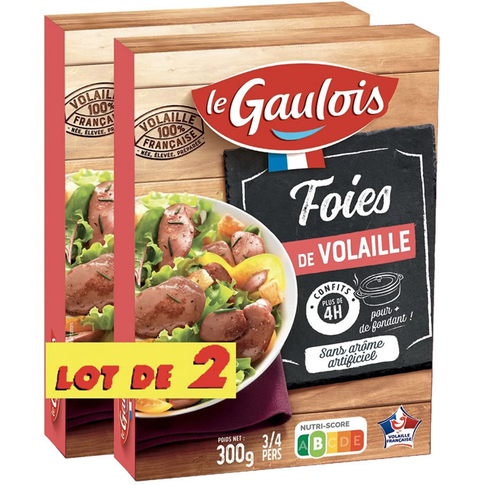 LE GAULOIS – Foies de volaille en confits 2 x 300 g