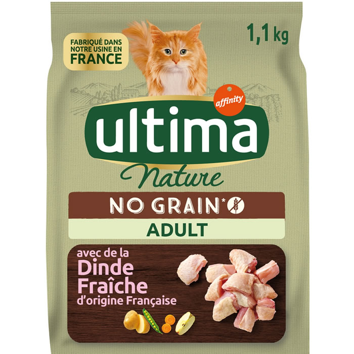 ULTIMA NATURE – Croquettes adulte dinde sans céréales (1,1 kg)