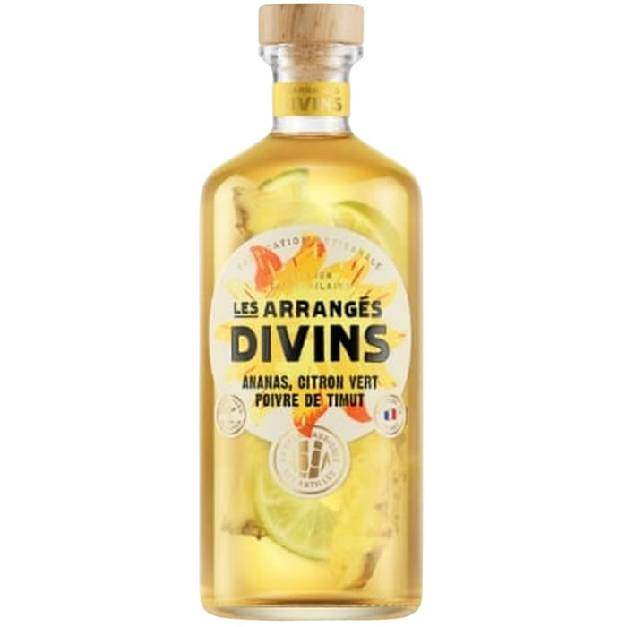 LES ARRANGES DIVINS – Arrangé ananas, citron vert, poivre de Timut 70cl