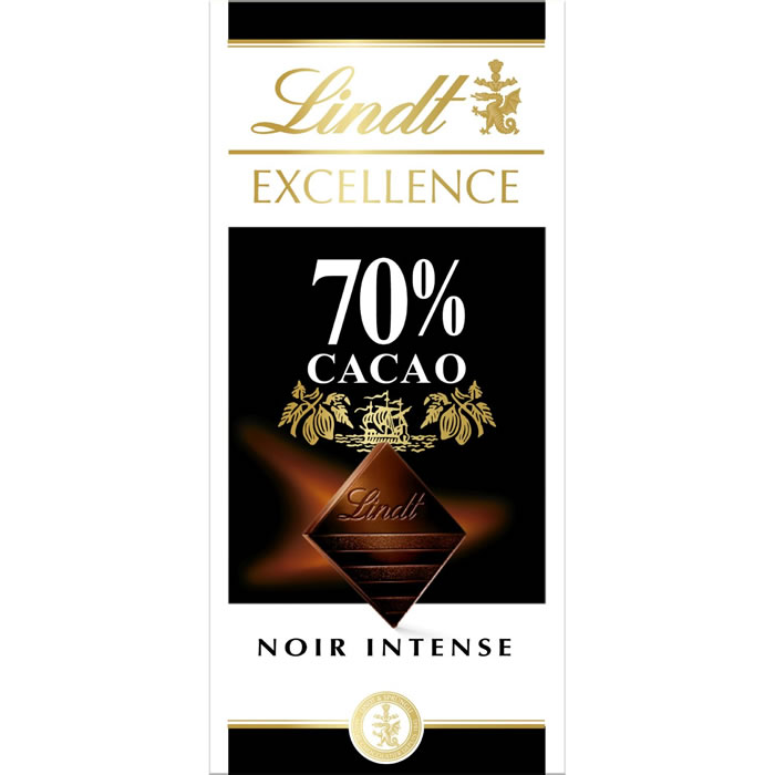LINDT Excellence – Tablette de chocolat noir 70% 100g