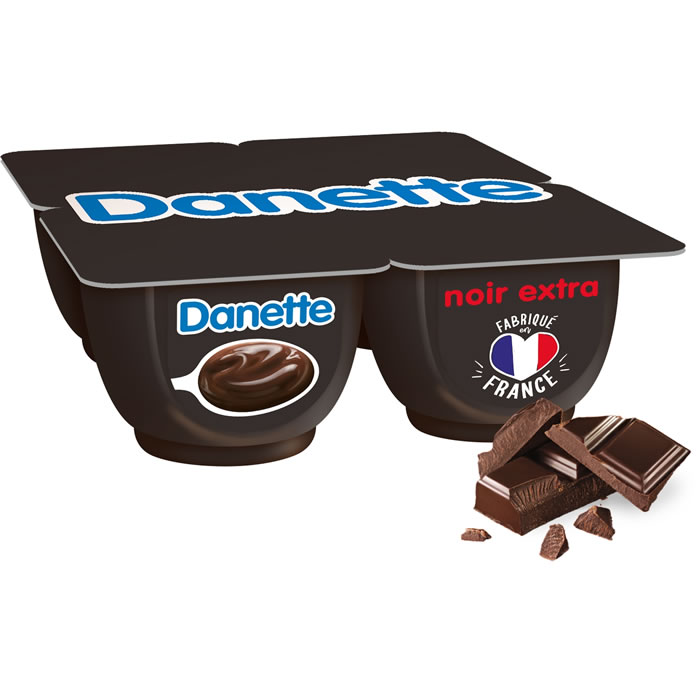 DANETTE – Crème dessert au chocolat noir extra 4 x 125g