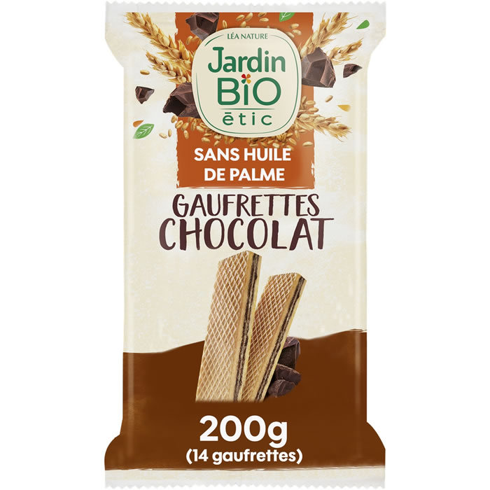 Gaufrettes au chocolat au lait bio JARDIN BIO Étic 200g