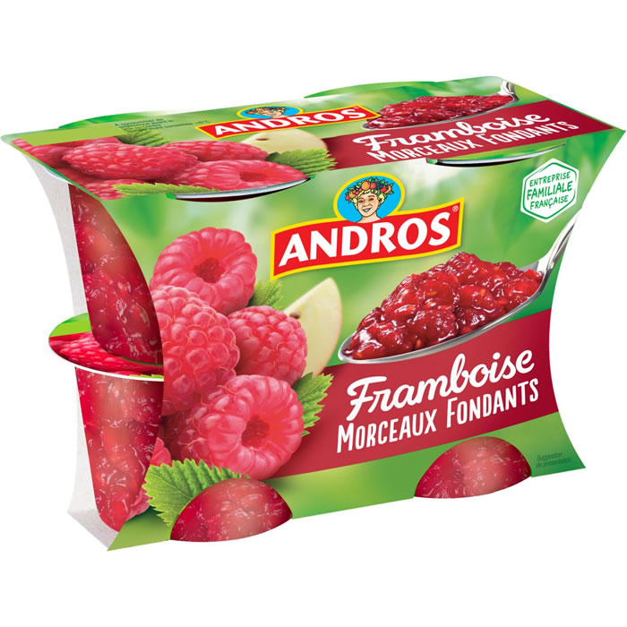 ANDROS – Dessert à la framboise 4 x 100g