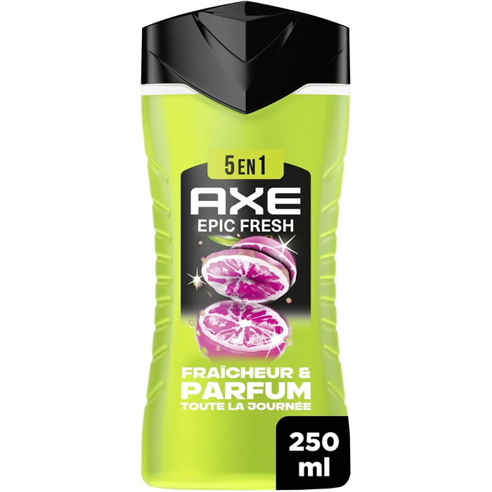 AXE Epic Fresh – Gel douche homme fraîcheur d’agrumes 5 en 1 250 ml