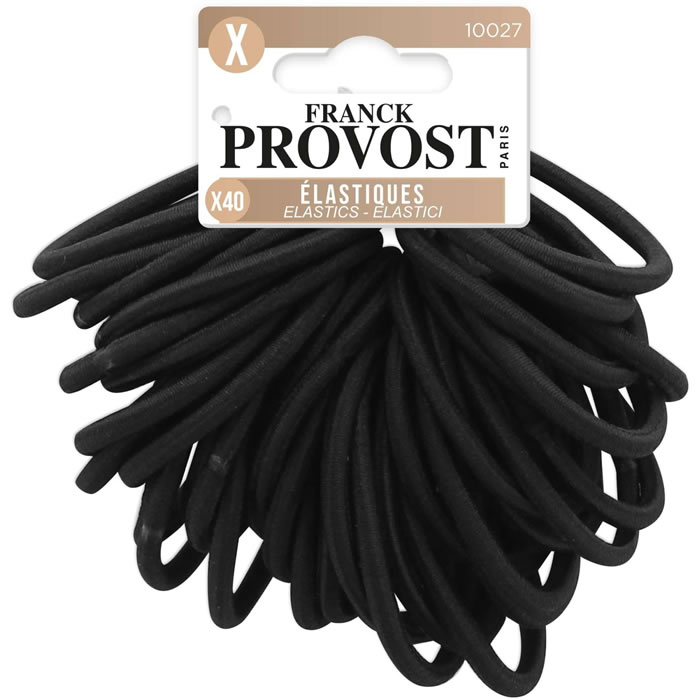 FRANCK PROVOST – Elastiques noires 40 élastiques