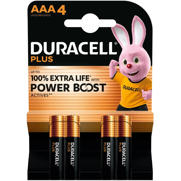 DURACELL Plus Piles alcalines LR03 – type AAA