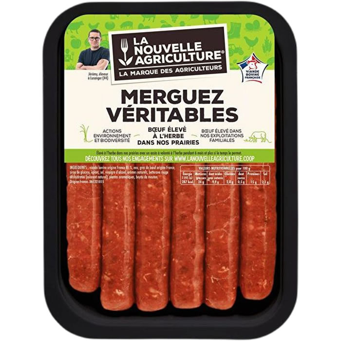 LA NOUVELLE AGRICULTURE – Merguez de bœuf 330 g