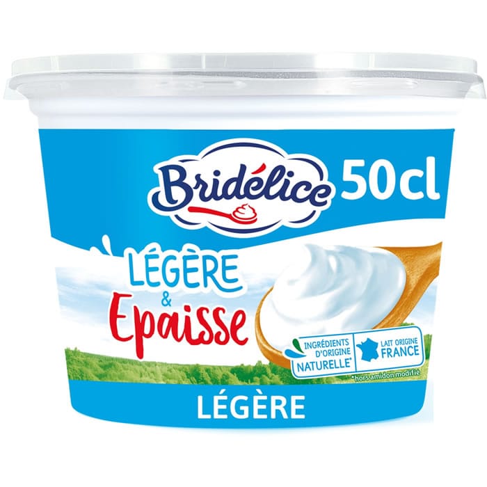 BRIDELICE – Crème fraîche épaisse légère 15% M.G – 50cl
