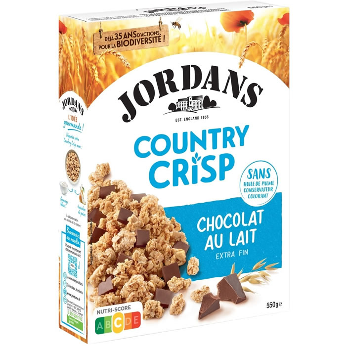 JORDANS – Country Crisp Céréales pépites au chocolat au lait 550g