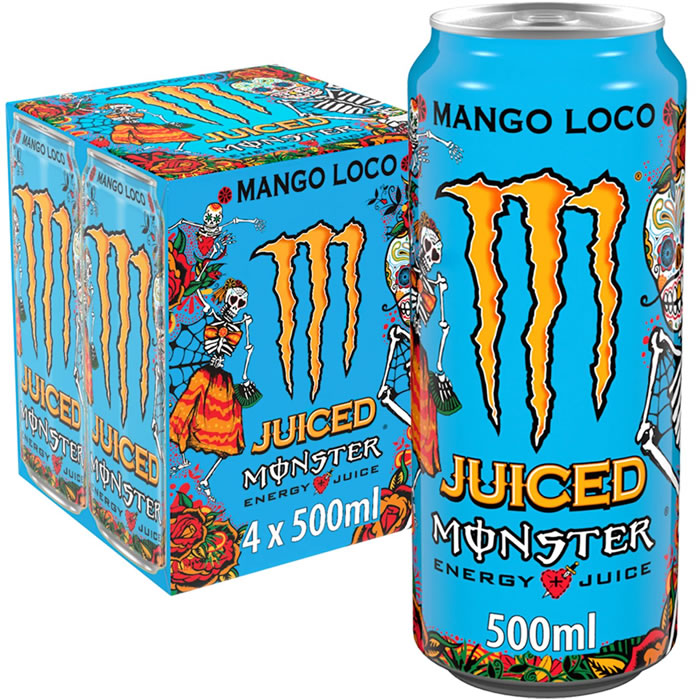 MONSTER – Boisson énergisante gazeuse à la mangue 4 x 50 cl