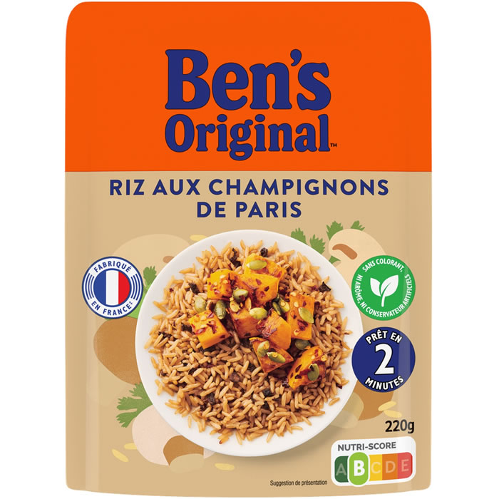 BEN’S Original – Riz aux champignons de Paris micro-ondes 220 g