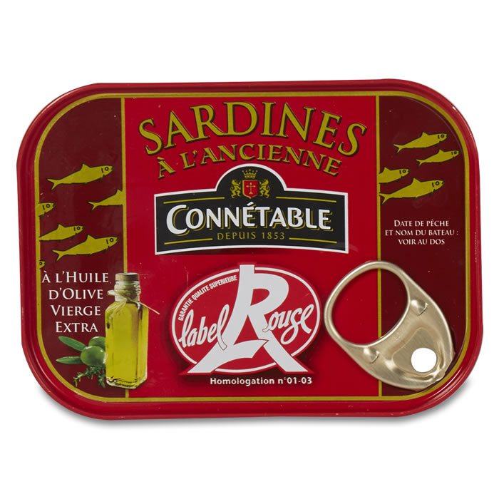 CONNETABLE – Sardines à l’huile d’olive label rouge 135 g