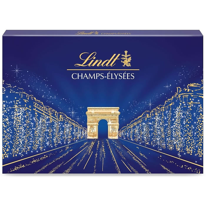 LINDT Champs-Elysées – Bouchées au chocolat au lait, noir et blanc 469g