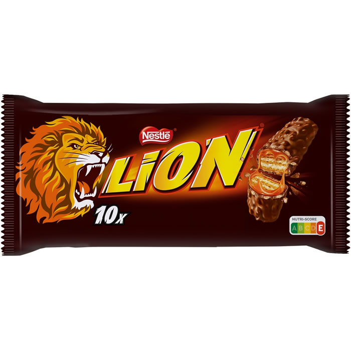 NESTLE Lion Barres chocolatées caramel et céréales 10x42g