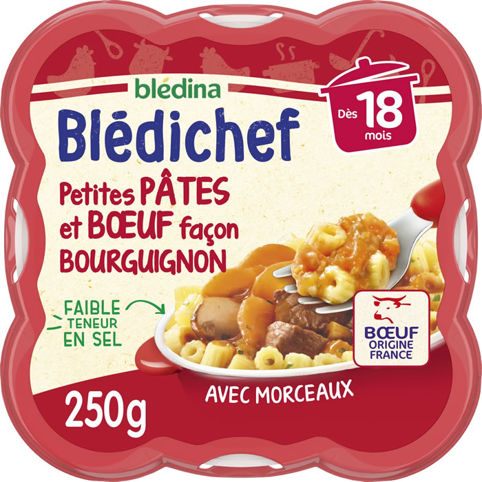 BLEDINA Blédichef – Pâtes et bœuf façon bourguignon 260 g