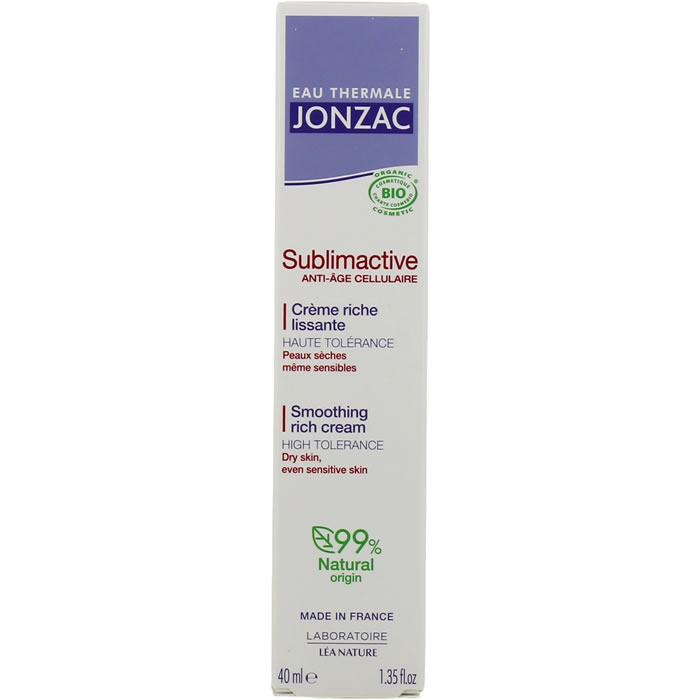 EAU THERMALE JONZAC Sublimactive Crème soin anti‑âge riche et lissante bio 40 ml