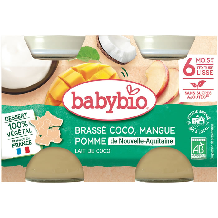 BABYBIO – Brassé coco, mangue et ananas 2 x 20 cl