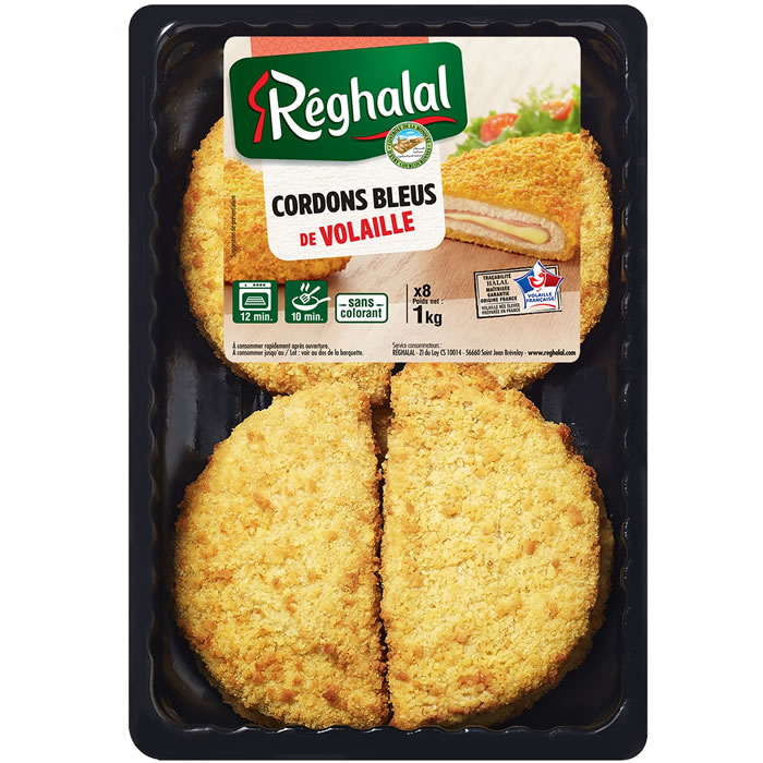 REGHALAL – Cordons bleus de volaille halal (1 kg)